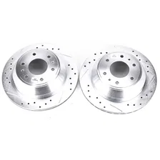 Rear DRILLEDSLOTTED ROTOR PAIR image 2