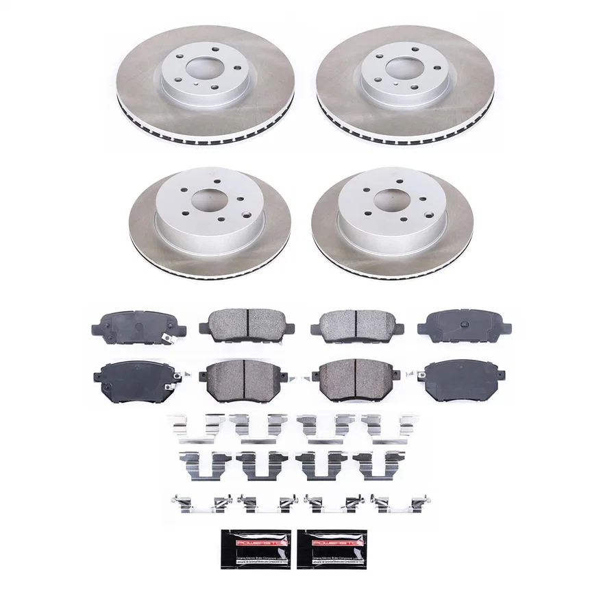 Front and Rear SEMI-COATED ROTOR KIT for Nissan Murano