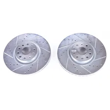 Front DRILLEDSLOTTED ROTOR PAIR for Volkswagen image 2