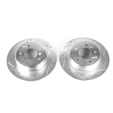 Rear DRILLEDSLOTTED ROTOR PAIR for BMW image 2