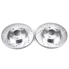 Front DRILLEDSLOTTED ROTOR PAIR image 2