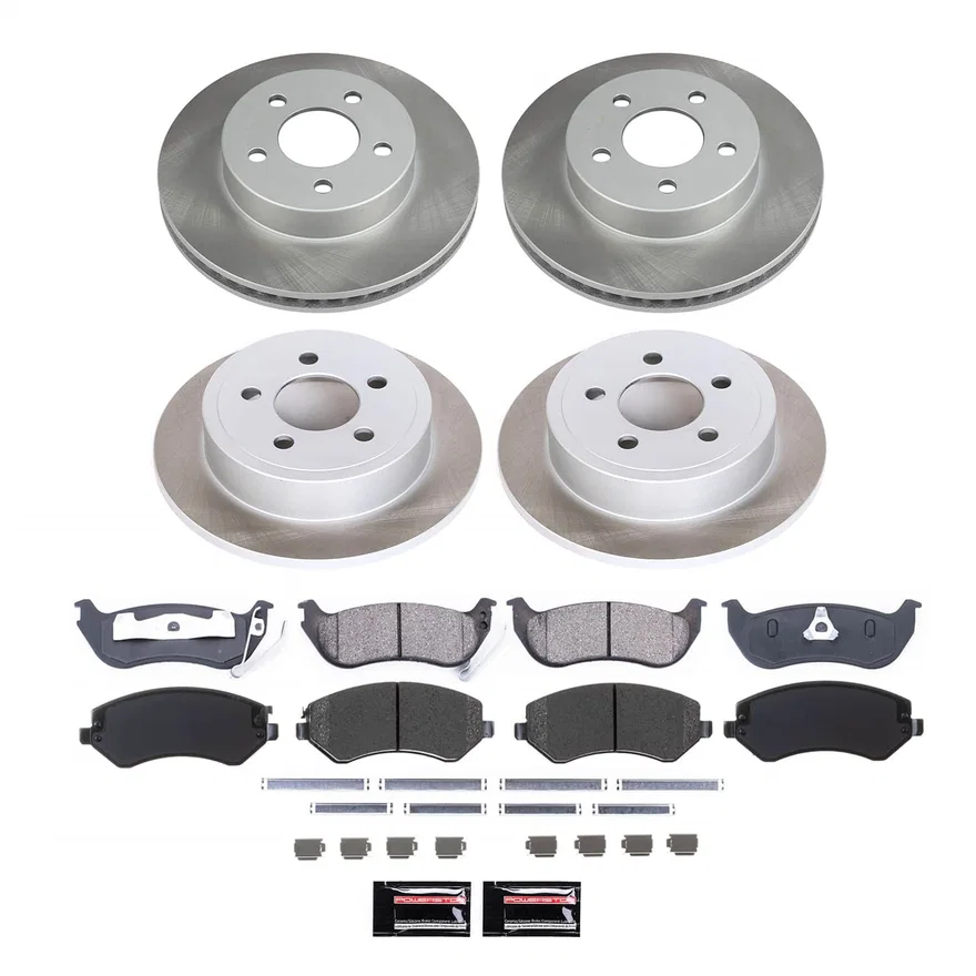 Front and Rear SEMI-COATED ROTOR KIT for Jeep Liberty