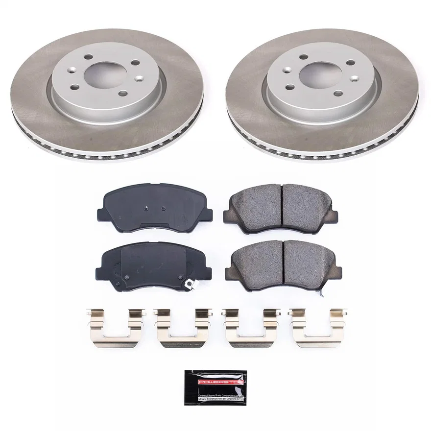 Front SEMI-COATED ROTOR KIT for Kia Rio