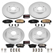Front and Rear Z17 COATED BRAKE KIT for Honda Civic image 2