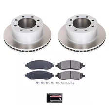 Rear SEMI-COATED ROTOR KIT for Ford F-350 Super Duty image 1