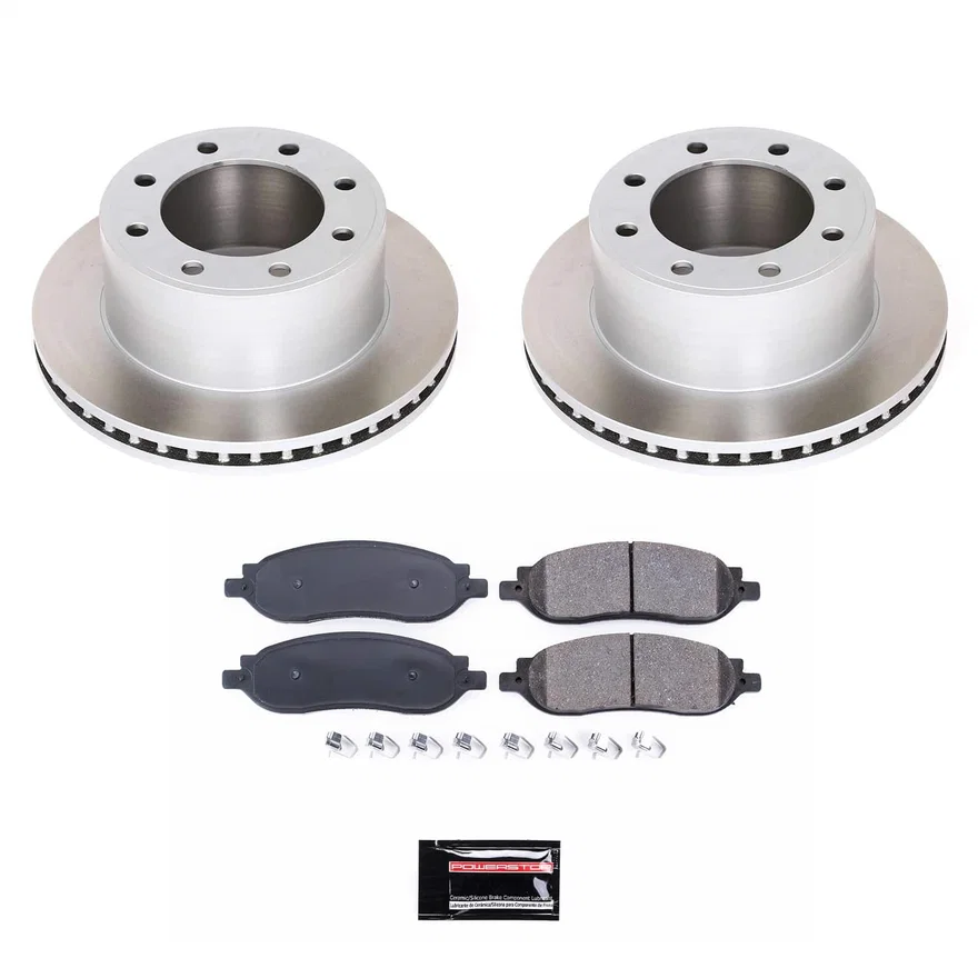 Rear SEMI-COATED ROTOR KIT for Ford F-350 Super Duty