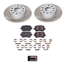 Rear SEMI-COATED ROTOR KIT for Volkswagen Golf image 1