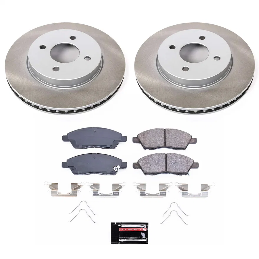 Front SEMI-COATED ROTOR KIT for Nissan Versa