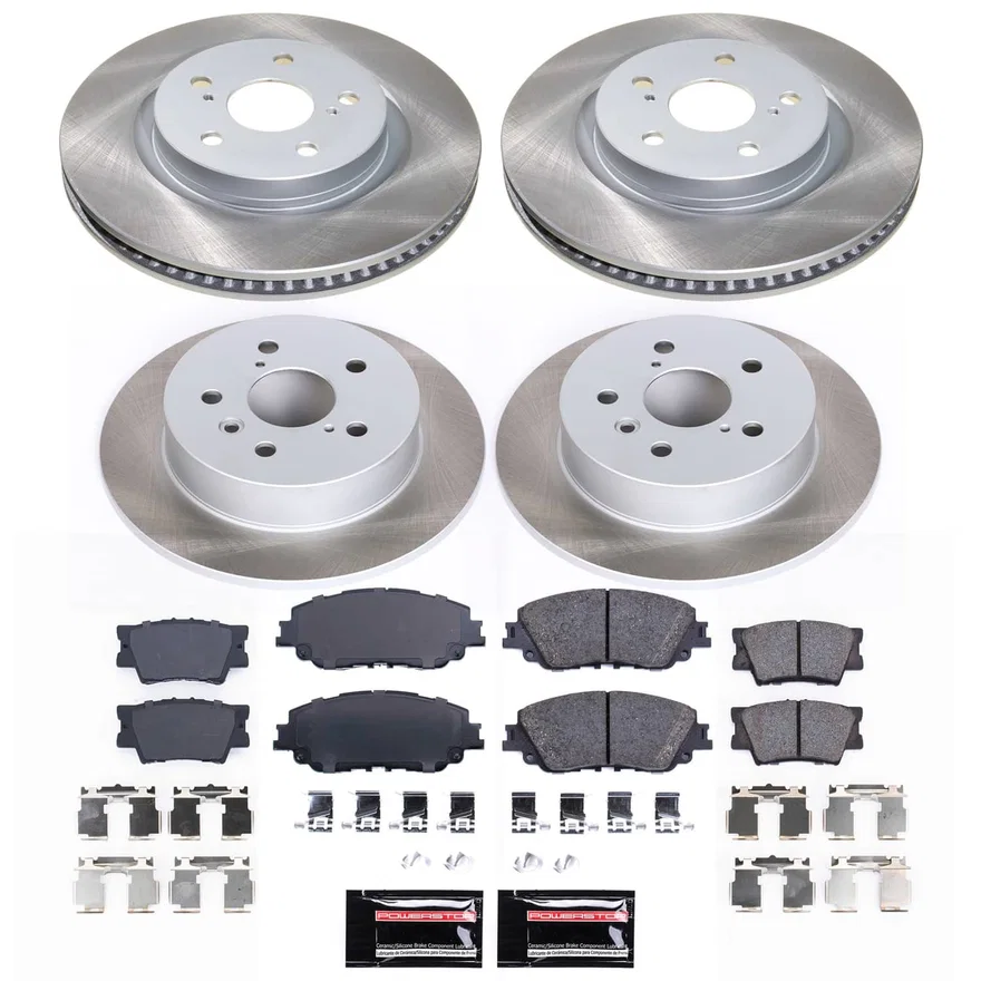 Front and Rear SEMI-COATED ROTOR KIT