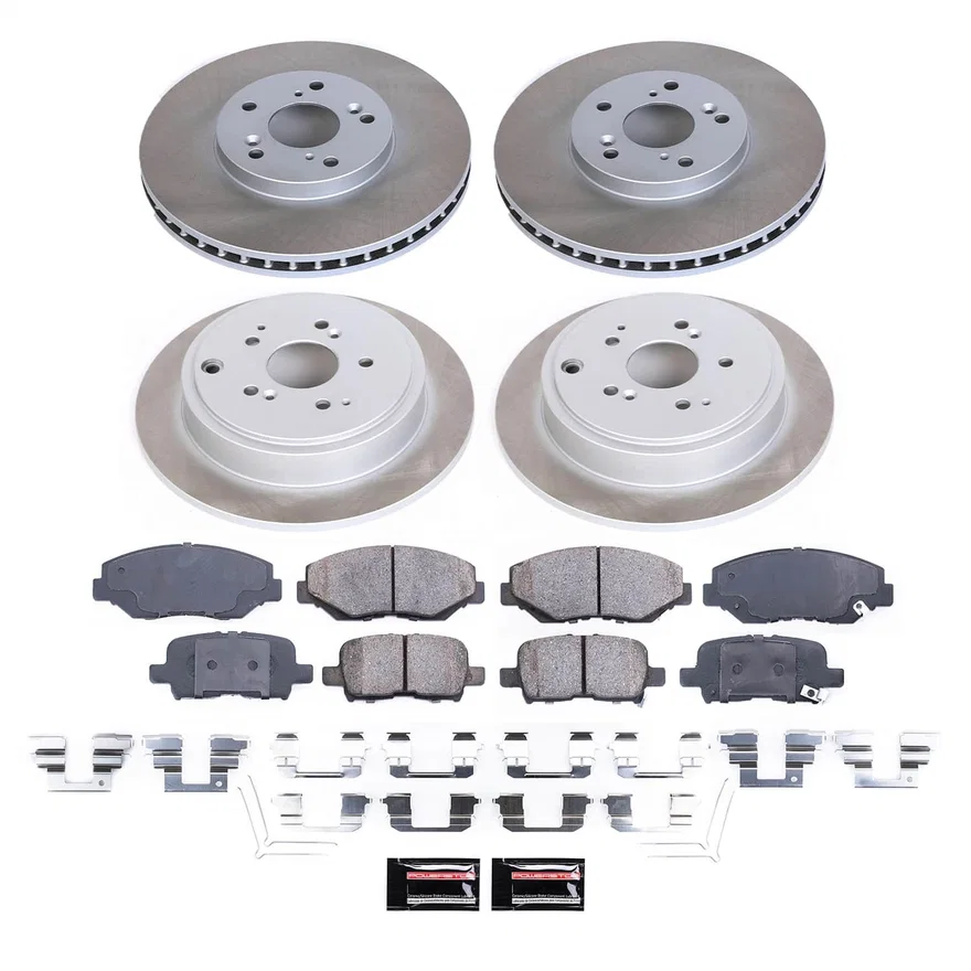Front and Rear SEMI-COATED ROTOR KIT for Honda Pilot