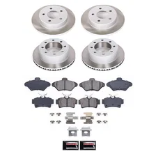 Front and Rear SEMI-COATED ROTOR KIT for Ford Mustang image 1