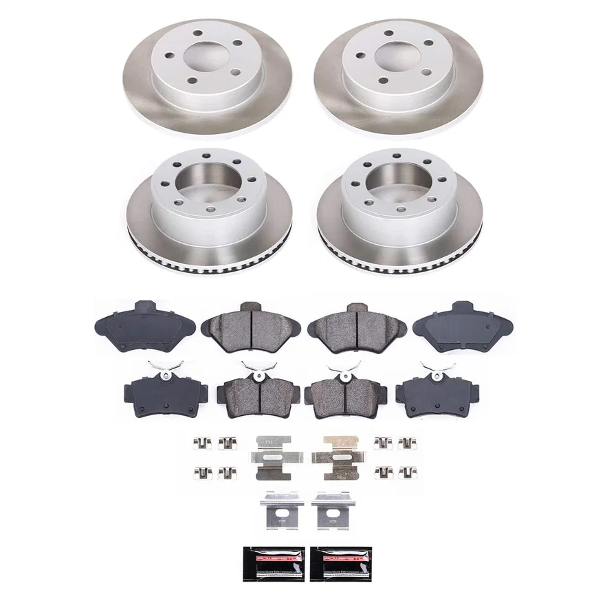 Front and Rear SEMI-COATED ROTOR KIT for Ford Mustang