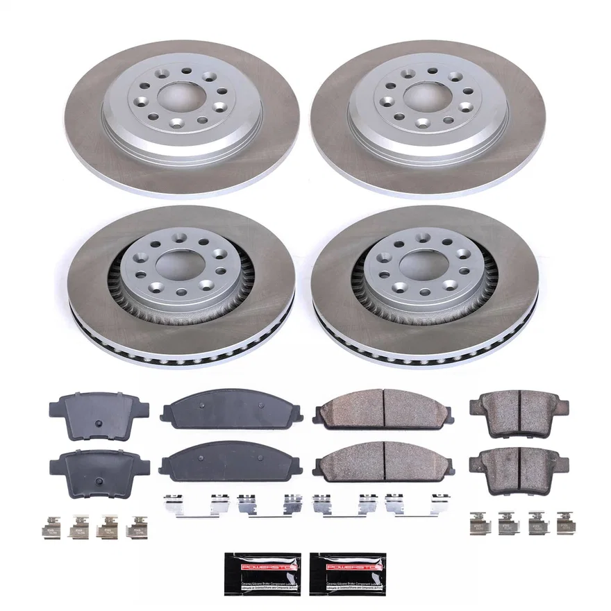 Front and Rear SEMI-COATED ROTOR KIT