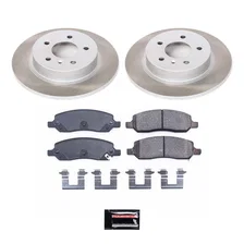 Rear SEMI-COATED ROTOR KIT for Cadillac DTS image 1