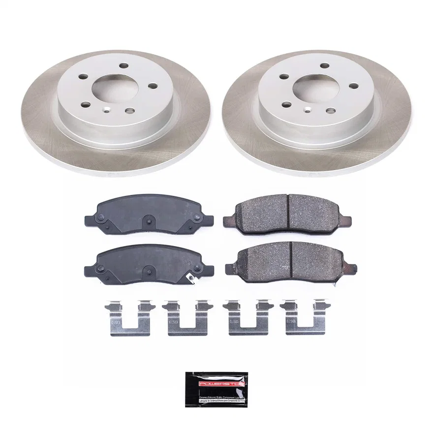 Rear SEMI-COATED ROTOR KIT for Cadillac DTS