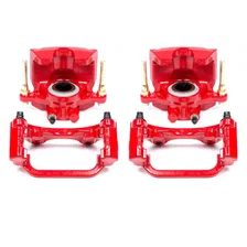 Rear RED CALIPER PAIR W/BRKT image 2