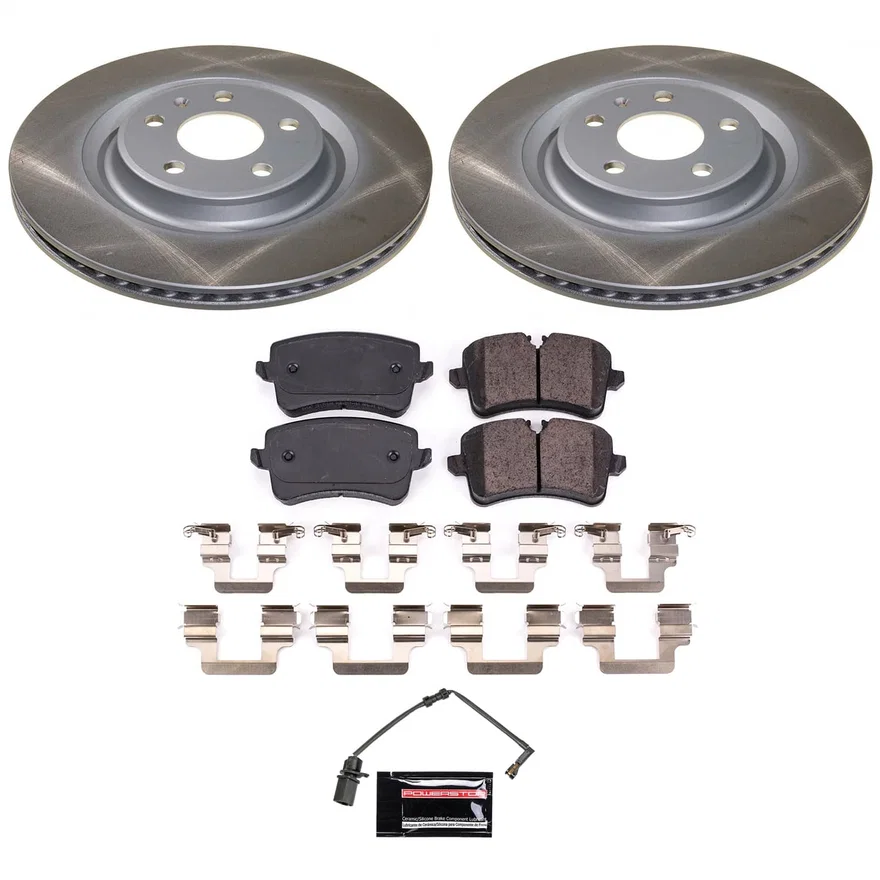Rear SEMI-COATED ROTOR KIT for Audi A8 Quattro