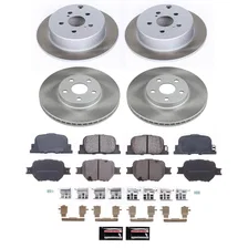 Front and Rear SEMI-COATED ROTOR KIT for Scion tC image 1