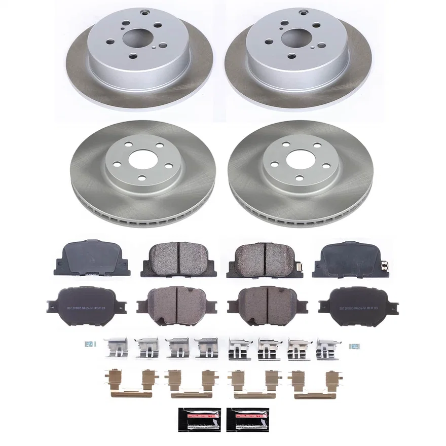 Front and Rear SEMI-COATED ROTOR KIT for Scion tC