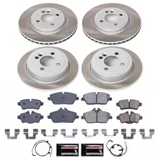 Front and Rear SEMI-COATED ROTOR KIT for Mini Cooper image 1