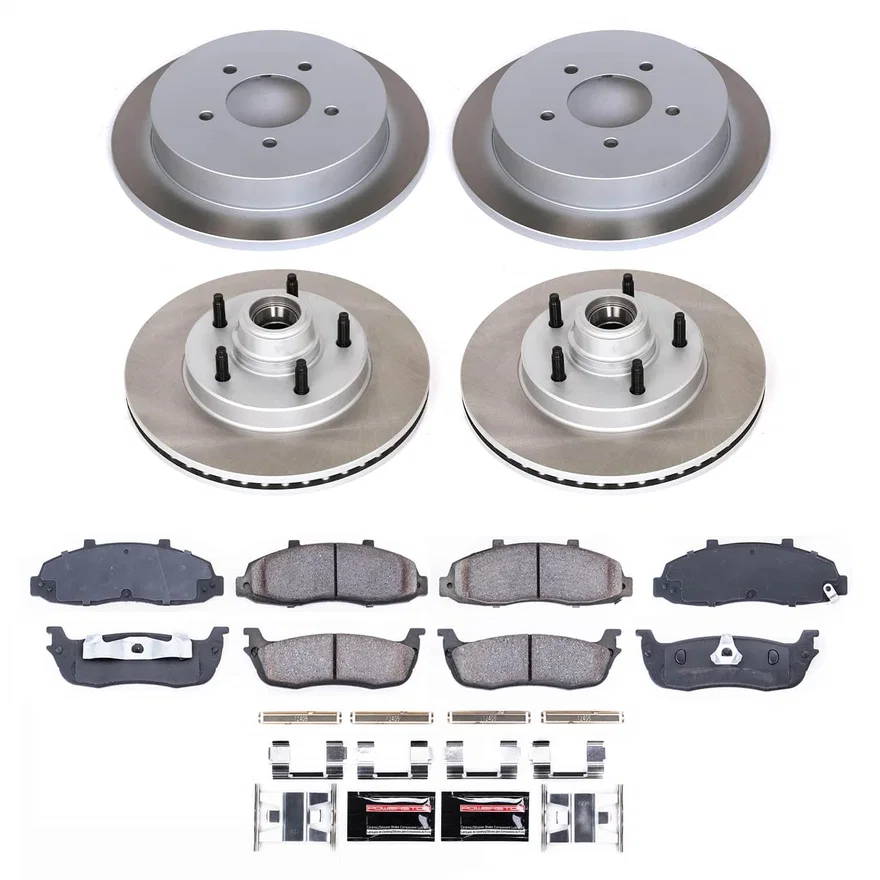 Front and Rear SEMI-COATED ROTOR KIT for Ford F-150