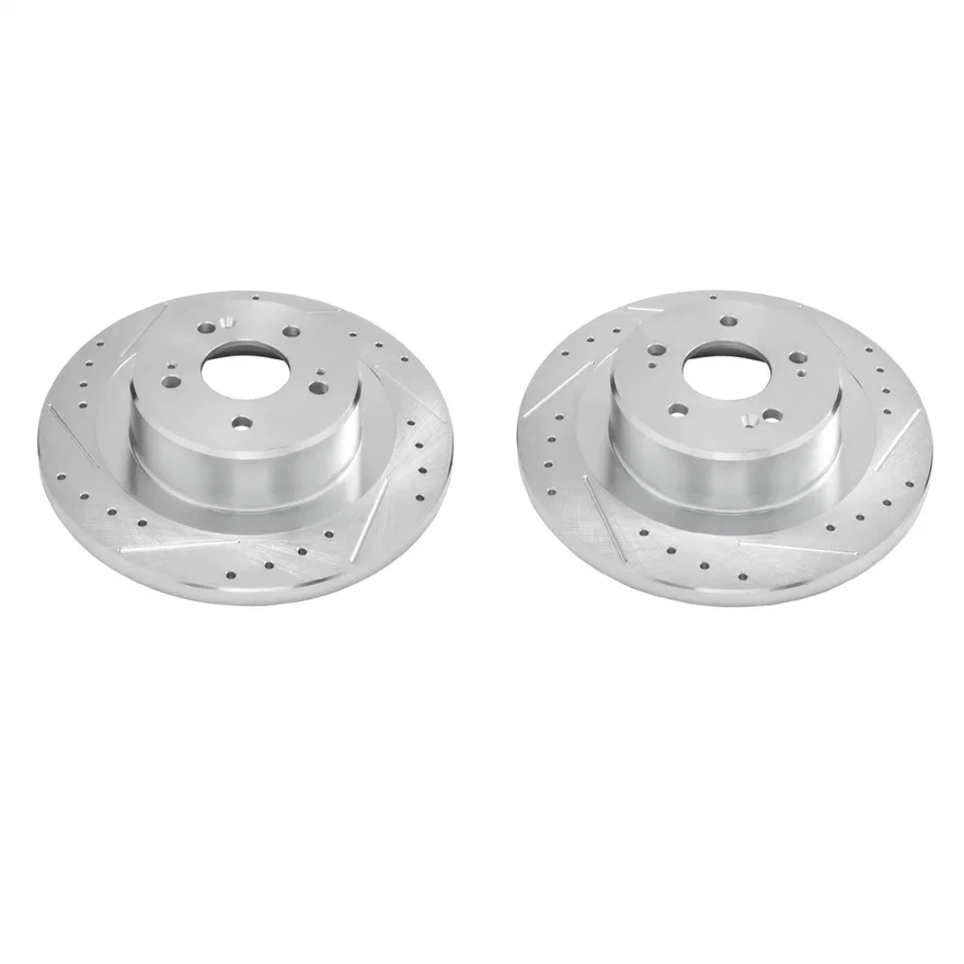 Rear DRILLEDSLOTTED ROTOR PAIR for Acura TLX