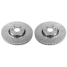 Front DRILLEDSLOTTED ROTOR PAIR for Volvo image 2