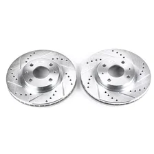 Front DRILLEDSLOTTED ROTOR PAIR for Ford Focus image 2