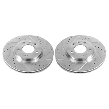 Front DRILLEDSLOTTED ROTOR PAIR image 2