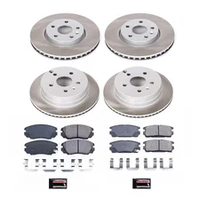 Front and Rear SEMI-COATED ROTOR KIT image 1