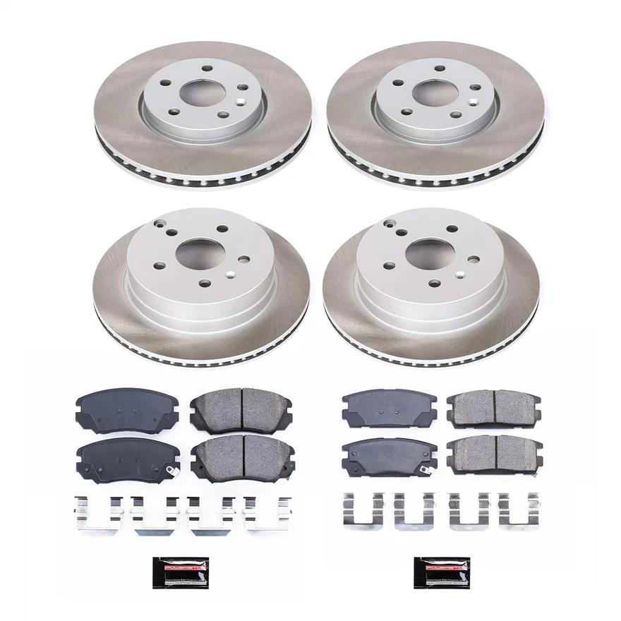 Front and Rear SEMI-COATED ROTOR KIT