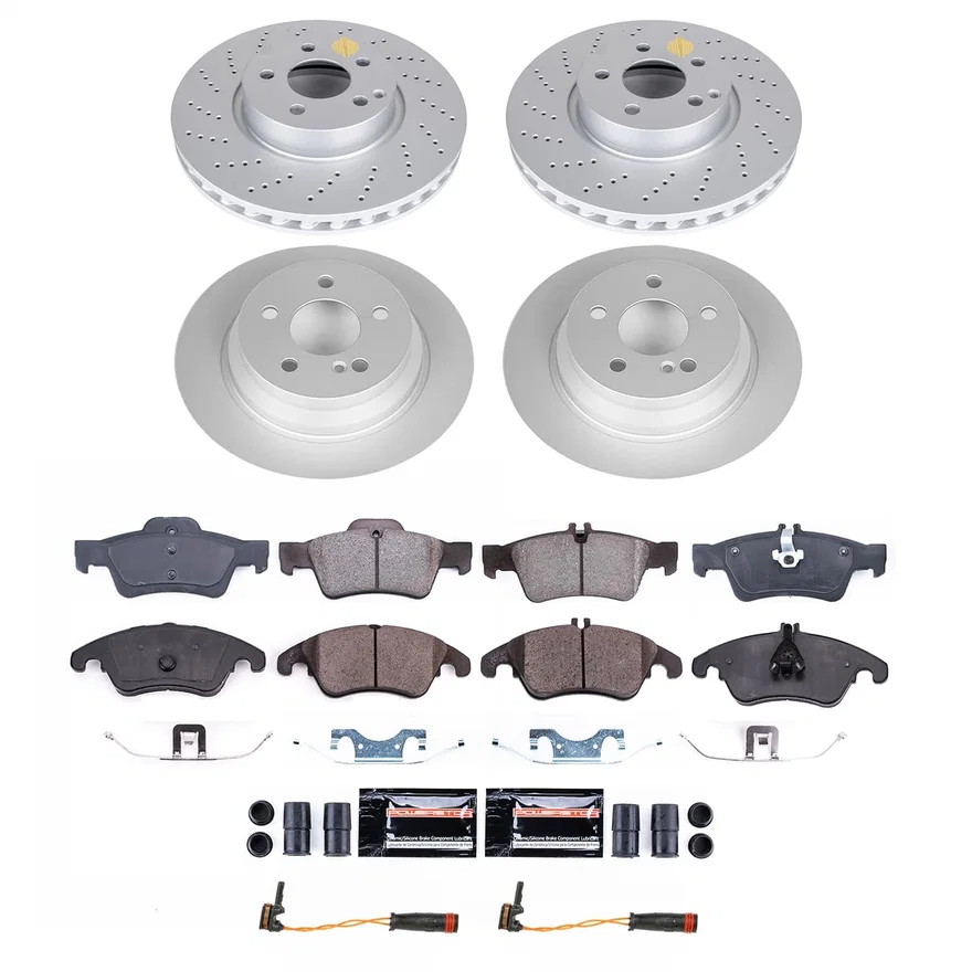 Front and Rear Z23 COATED BRAKE KIT for Mercedes-Benz E250