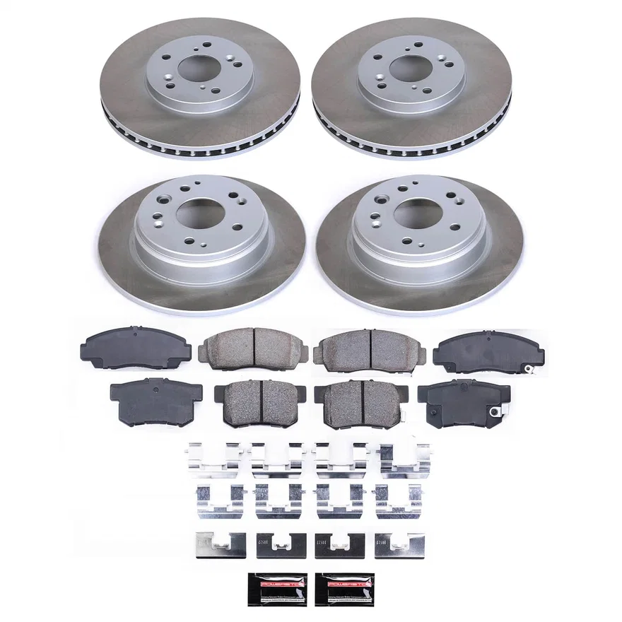Front and Rear SEMI-COATED ROTOR KIT for Acura TL