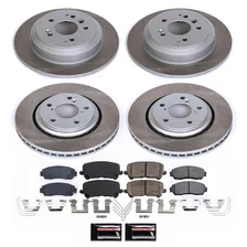 Front and Rear SEMI-COATED ROTOR KIT for Honda Passport image 1