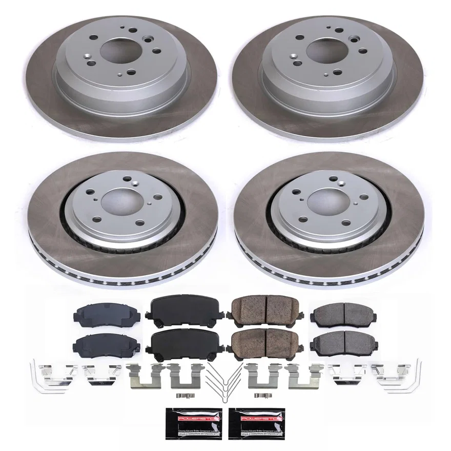 Front and Rear SEMI-COATED ROTOR KIT for Honda Passport