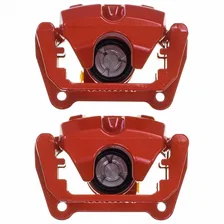 Rear RED CALIPER PAIR W/BRKT image 2