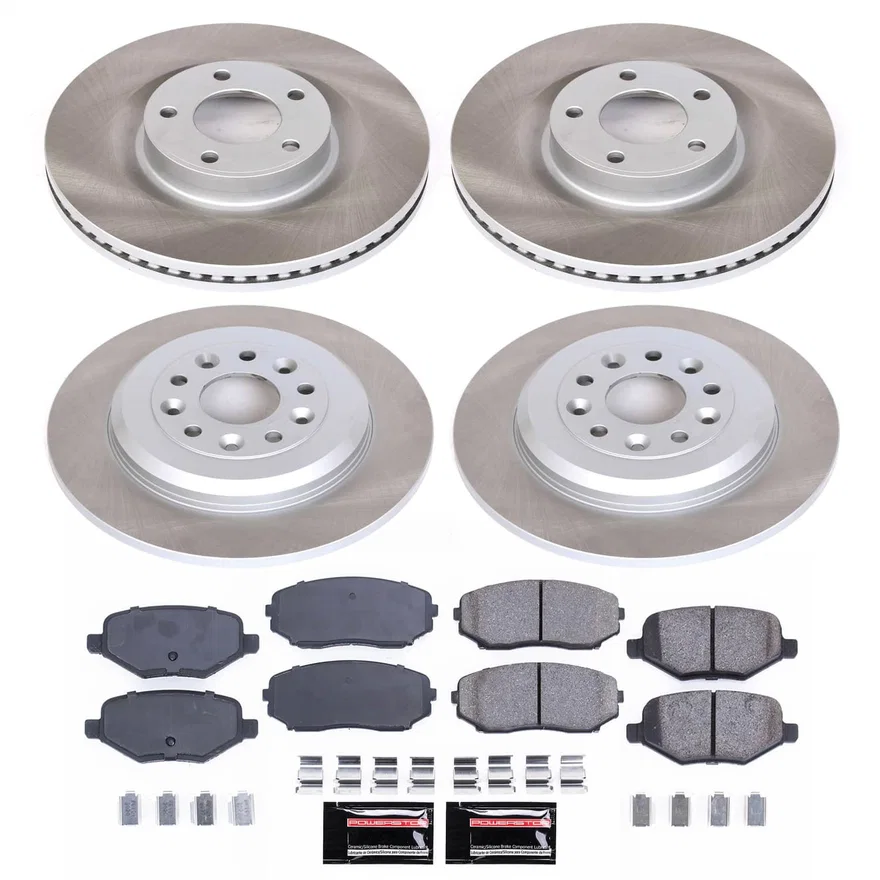 Front and Rear SEMI-COATED ROTOR KIT