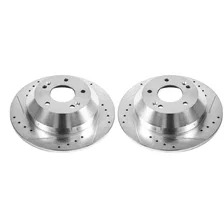 Rear DRILLEDSLOTTED ROTOR PAIR image 2
