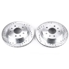 Rear DRILLEDSLOTTED ROTOR PAIR for Mazda RX-7 image 2