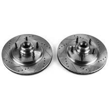 Front DRILLEDSLOTTED ROTOR PAIR for Ford F-150 image 2
