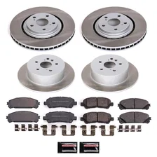 Front and Rear SEMI-COATED ROTOR KIT for Toyota Highlander image 1