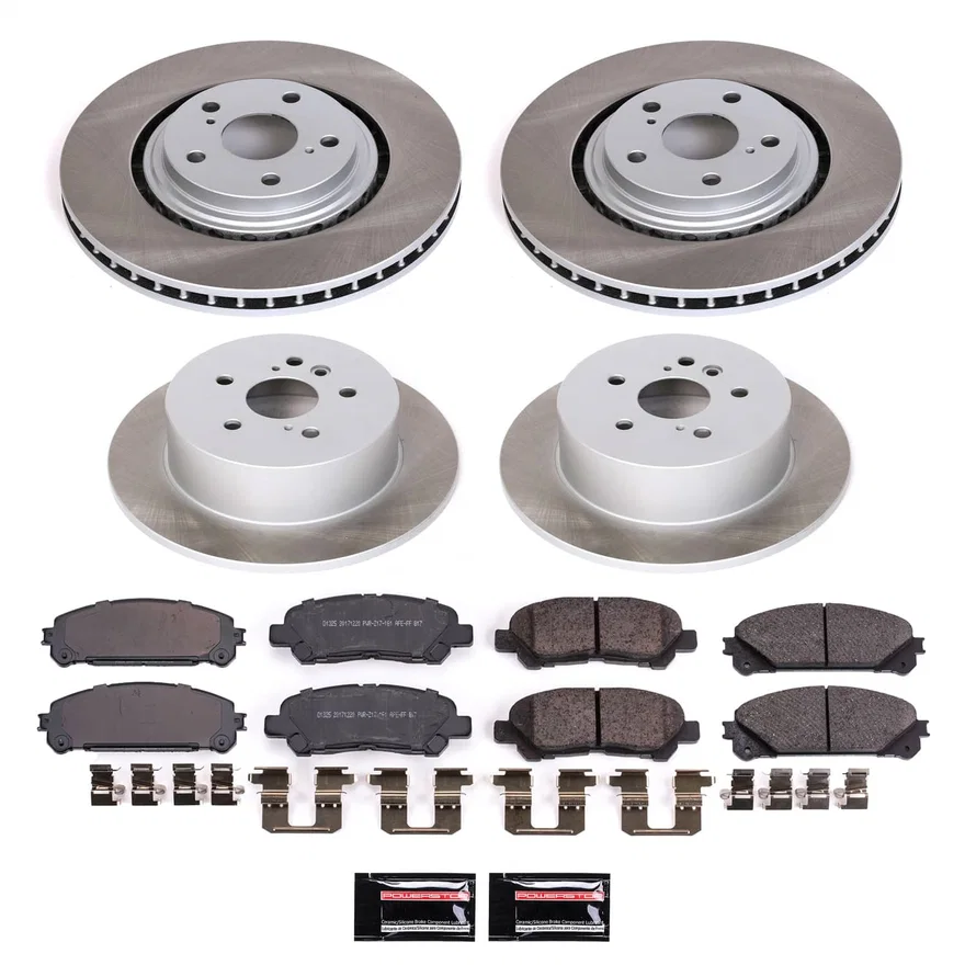 Front and Rear SEMI-COATED ROTOR KIT for Toyota Highlander