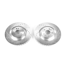 Front DRILLEDSLOTTED ROTOR PAIR for Mercedes-Benz image 2