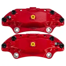 Front RED CALIPER PAIR W/O BRKT for Acura TL image 3