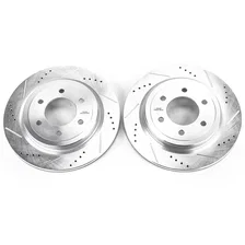 Rear DRILLEDSLOTTED ROTOR PAIR image 2