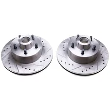 Front DRILLEDSLOTTED ROTOR PAIR image 2