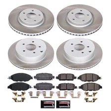 Front and Rear SEMI-COATED ROTOR KIT for INFINITI QX60 image 1