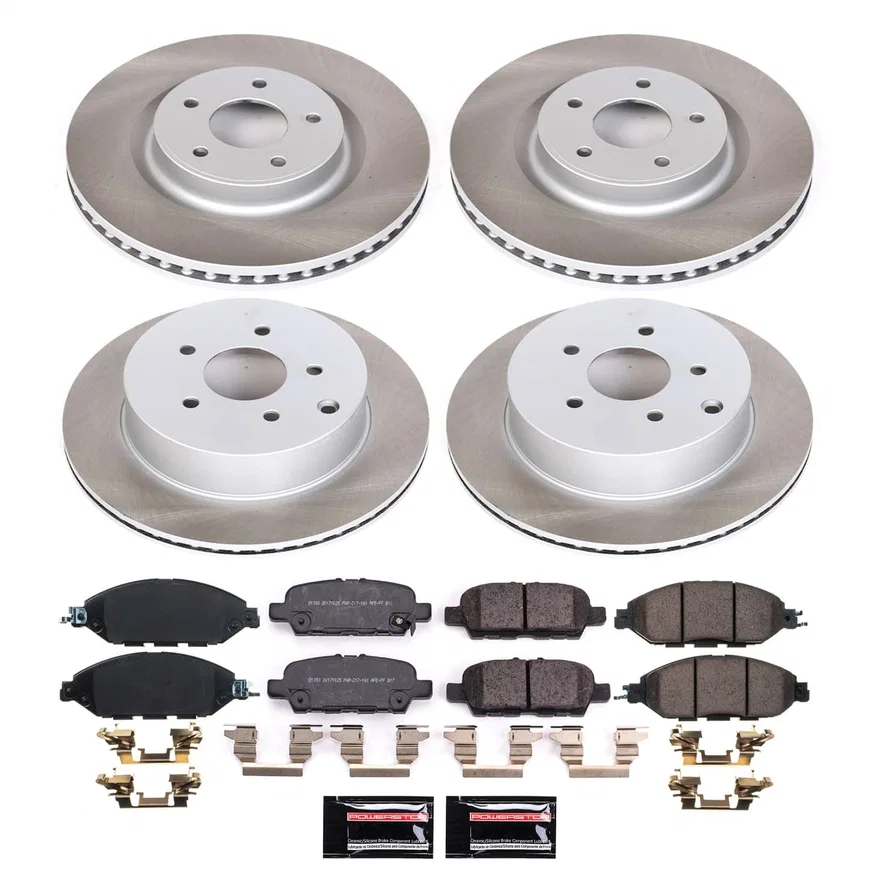 Front and Rear SEMI-COATED ROTOR KIT for INFINITI QX60