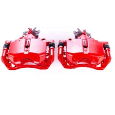Rear RED CALIPER PAIR W/BRKT image 2