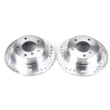 Rear DRILLEDSLOTTED ROTOR PAIR for BMW 318ti image 2